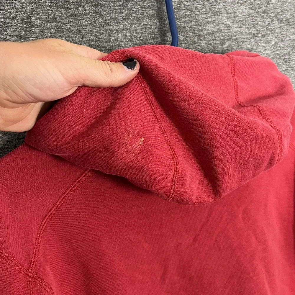 Jordan Hoodie Mens Medium Red Full Zip Air Jordan Jumpman Sweatshirt Distressed